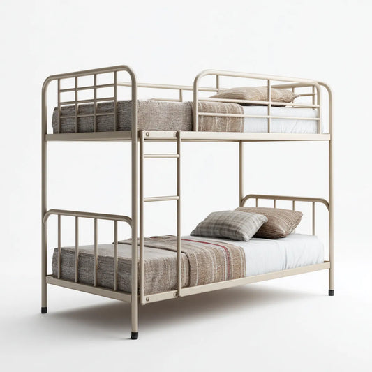 Letto a castello in acciaio beige 90 x 200 cm rettangolare