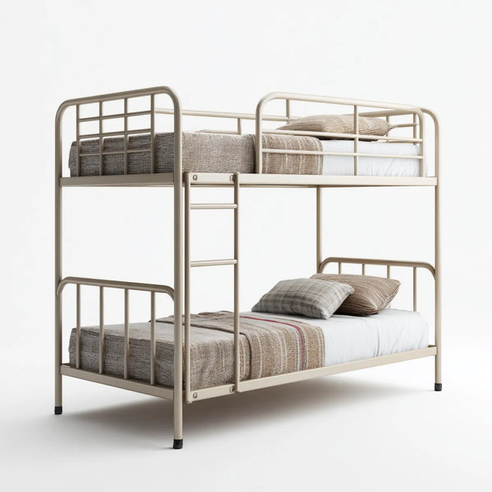 Letto a castello in acciaio beige 90 x 200 cm rettangolare
