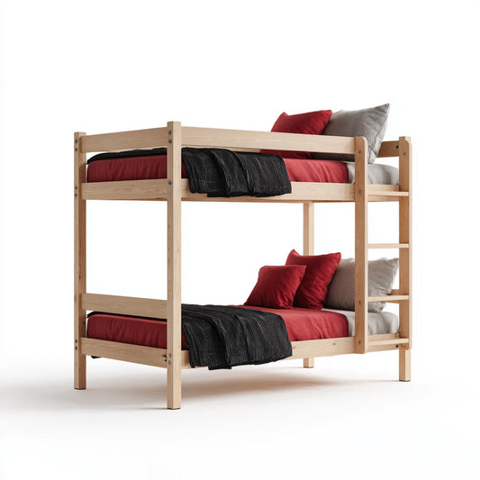 Letto a castello in pino massello naturale 90 x 200 cm 208 x 98 x 150 cm rettangolare